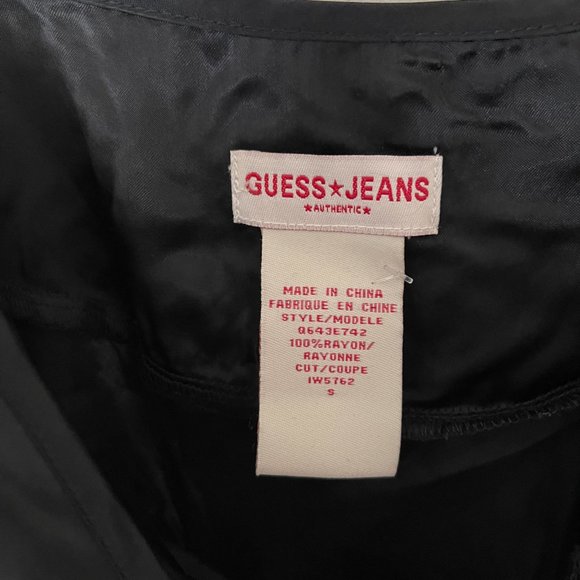 Vintage Guess Black Silky Rayon Dress - Picture 2 of 2